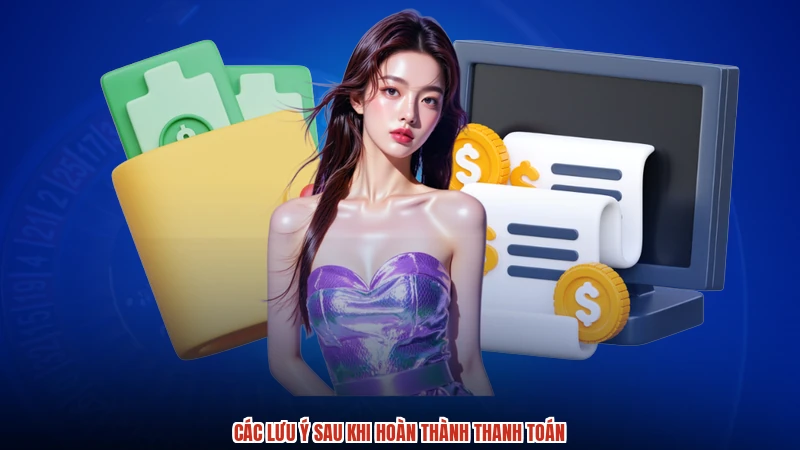 Các lưu ý sau khi hoàn thành thanh toán